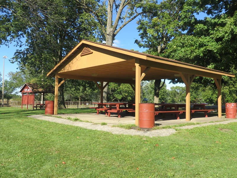 picnic shelter in a park